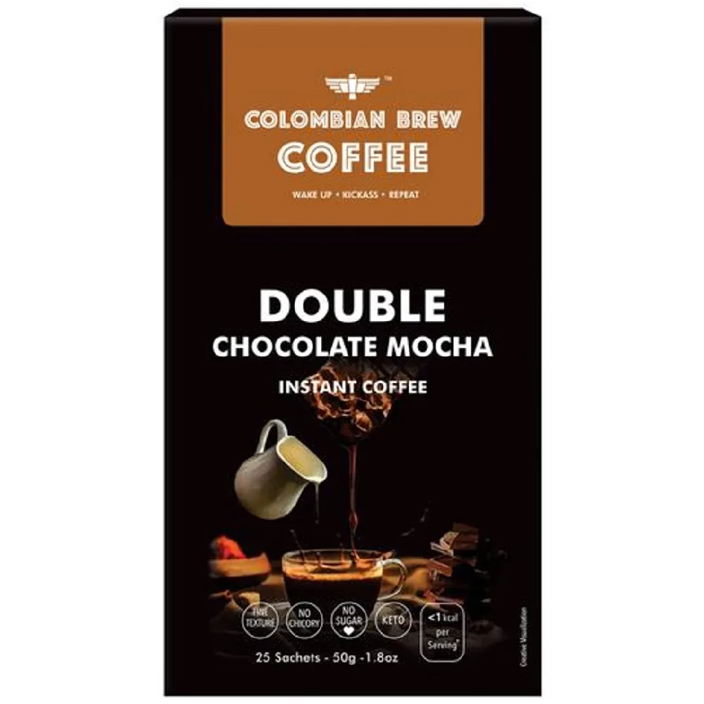 Colombian Brew Coffee Instant Coffee - Double Chocolate Mocha, 50 g-1.webp